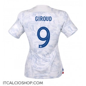 Francia Olivier Giroud #9 Seconda Maglia Femmina Mondiali 2022 Manica Corta